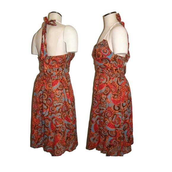 ANTHROPOLOGIE Moulinette Souers Batik Halter Dress | NWOT 6 - Picture 3 of 9